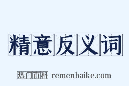 精意反义词是什么意思的图片